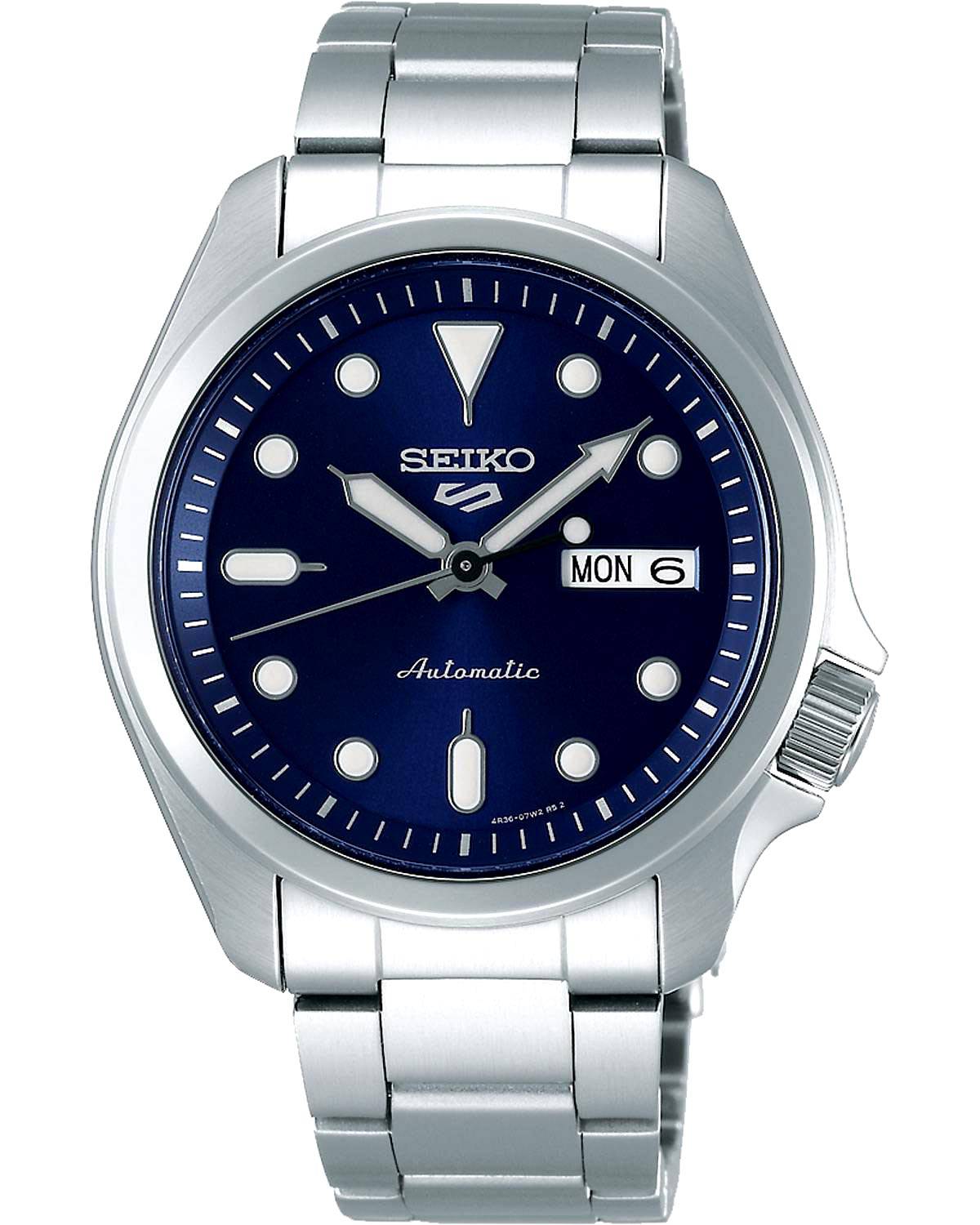 SEIKO 5 Sports Automatic Blue Dial 40mm Silver Stainless Steel Bracelet SRPE53K1F - 
