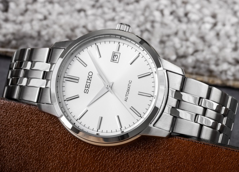 SEIKO Essential Time Automatic Silver Dial 41.2mm Silver Stainless Steel Bracelet SRPH85K1 - 5