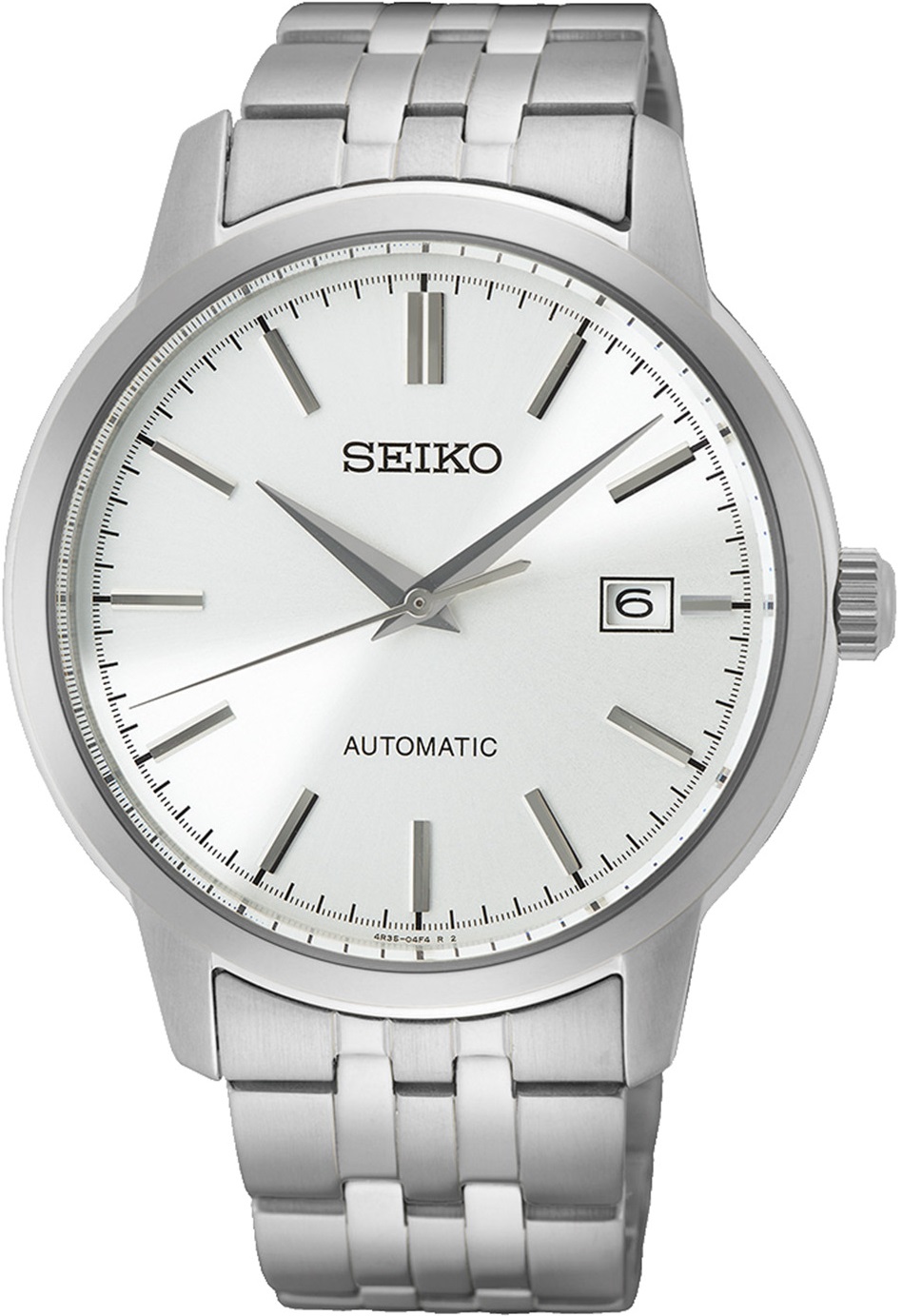 SEIKO Essential Time Automatic Silver Dial 41.2mm Silver Stainless Steel Bracelet SRPH85K1 - 