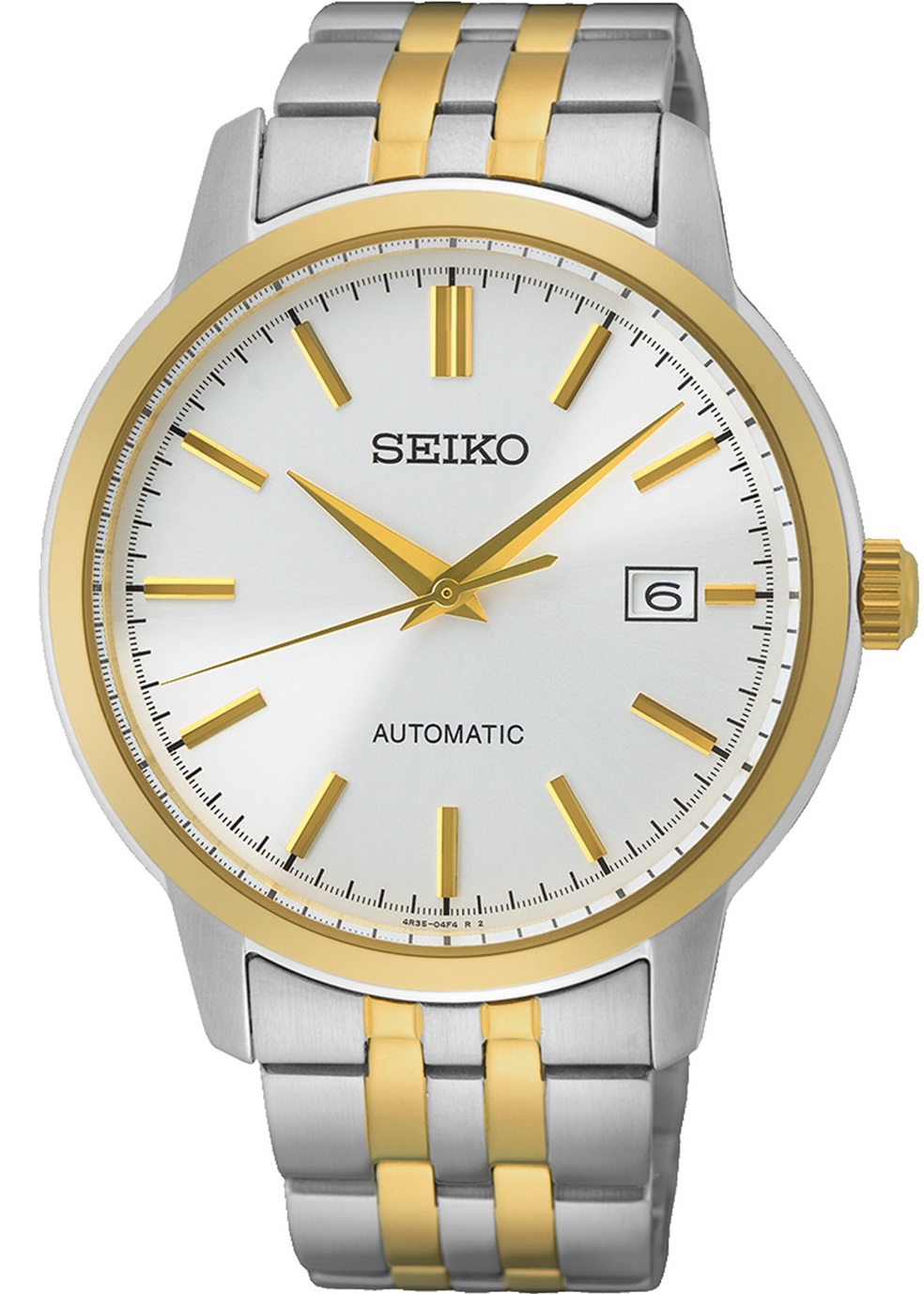 SEIKO Essential Time Automatic Silver Dial 41.2mm Two Tone Gold Stainless Steel Bracelet SRPH92K1 - 1