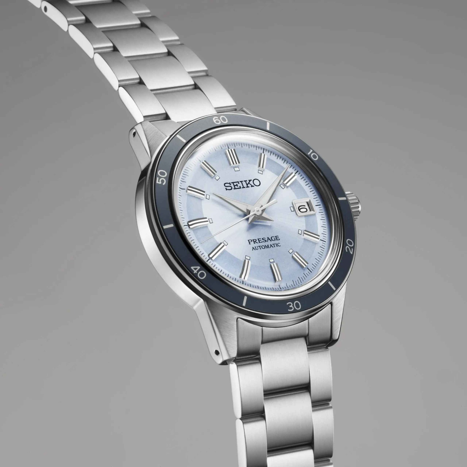 SEIKO Presage Style 60's European Exclusive ‘Retro Blue’ Automatic Limited Edition 40.8mm Silver Stainless Steel Bracelet SRPL19J1 - 