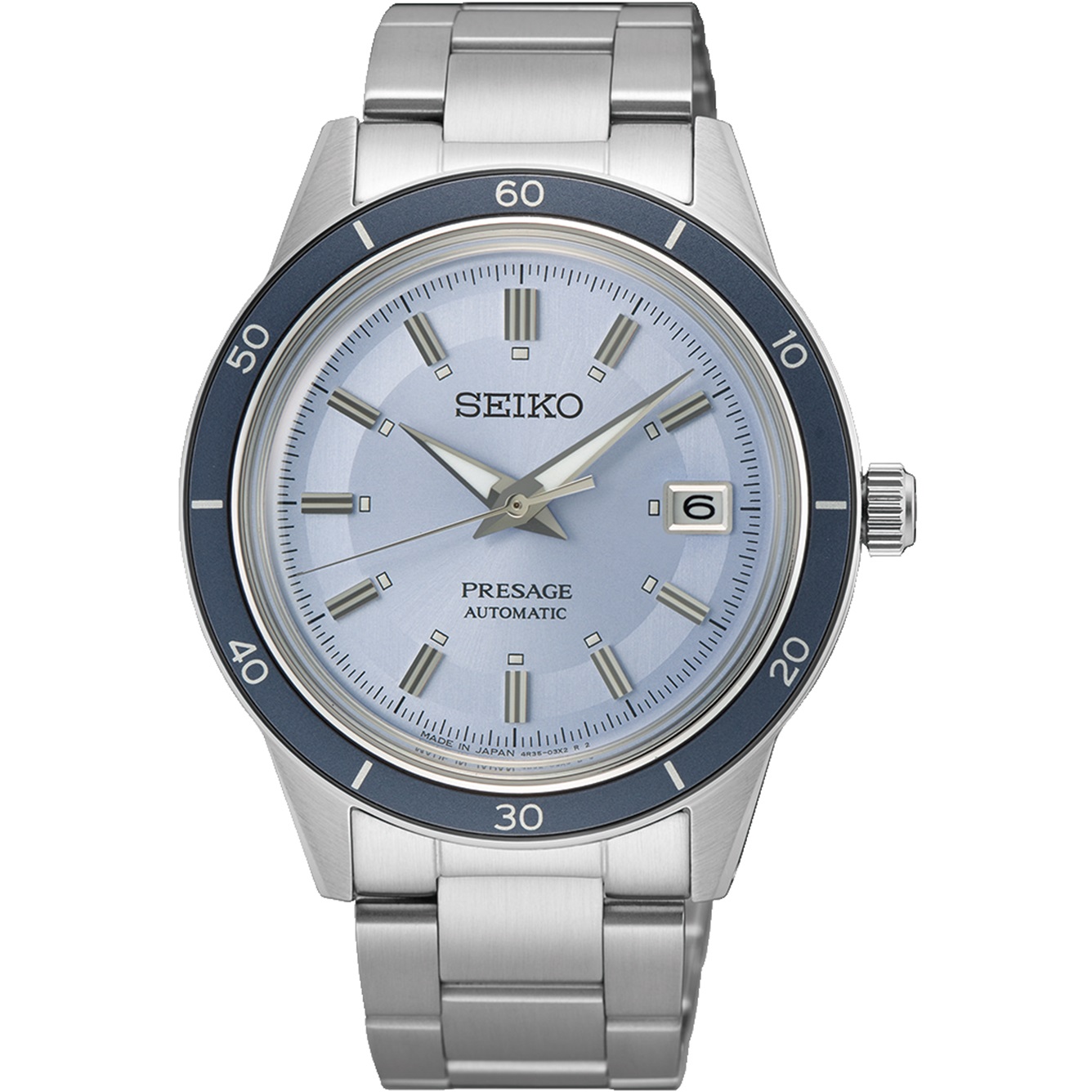 SEIKO Presage Style 60's European Exclusive ‘Retro Blue’ Automatic Limited Edition 40.8mm Silver Stainless Steel Bracelet SRPL19J1 - 