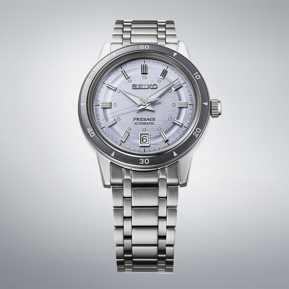 SEIKO Presage Style 60's Automatic Silvery Violet Dial 39.5mm Silver Stainless Steel Bracelet SRPL73J1 - 3