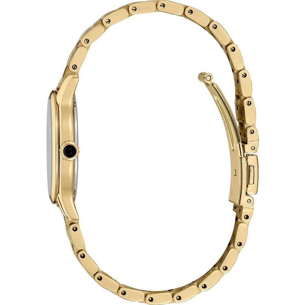 SEIKO Conceptual Series Diamond Line Gold Dial 29.5mm Gold Stainless Steel Bracelet SRZ552P1 - 