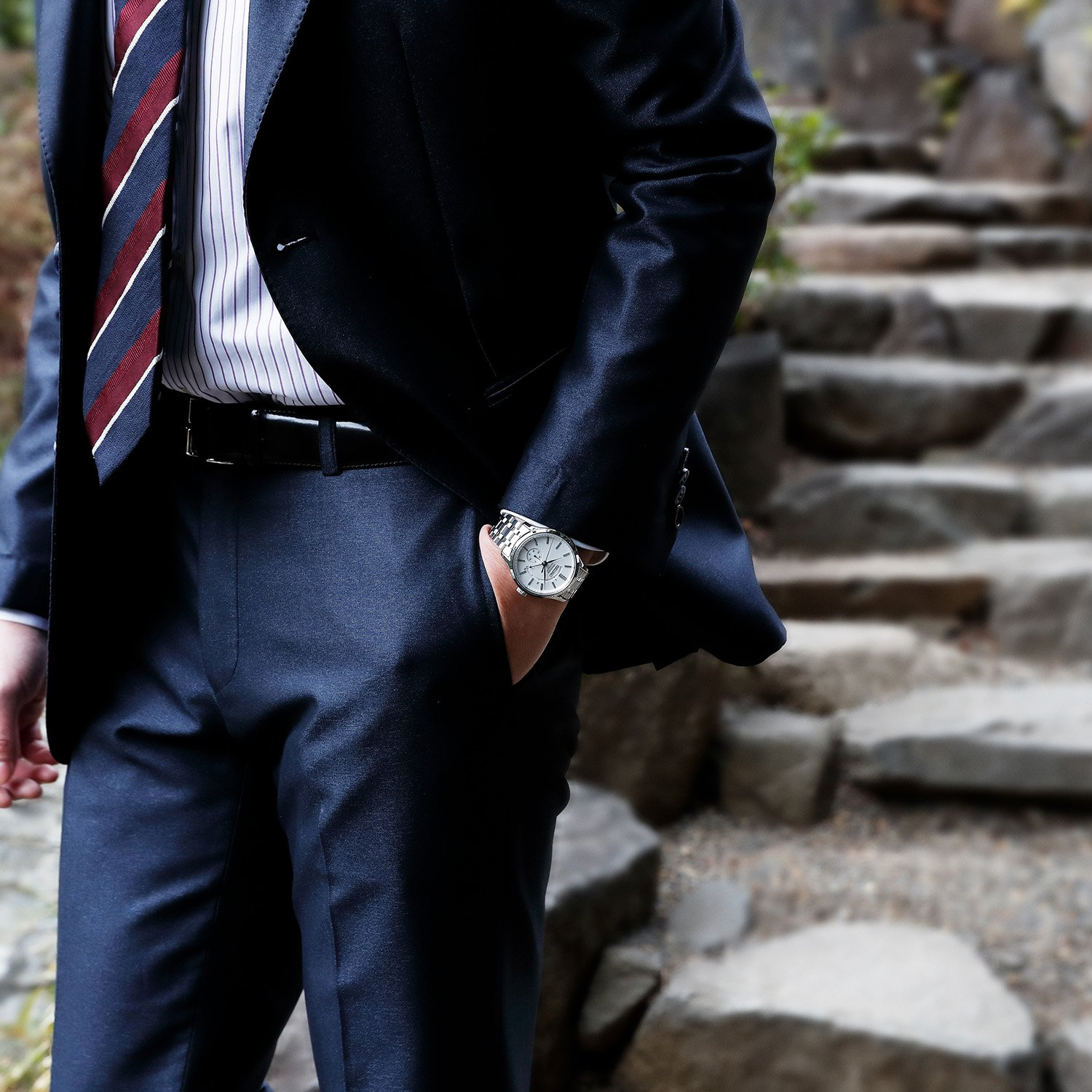 SEIKO Presage ‘Japanese Zen Gardens’ Power Reserve Automatic White Dial 42mm Silver Stainless Steel Bracelet SSA395J1 - 4