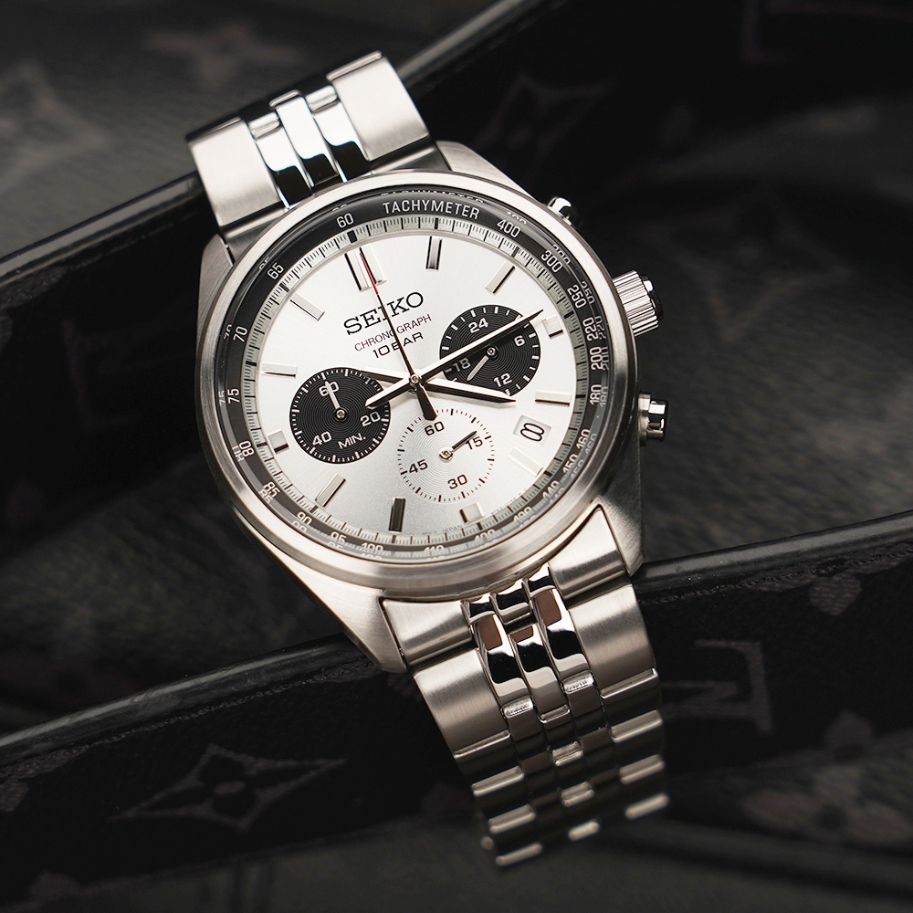 SEIKO Conceptual Series Chronograph 41.5mm Silver Stainless Steel Bracelet SSB425P1 - 4