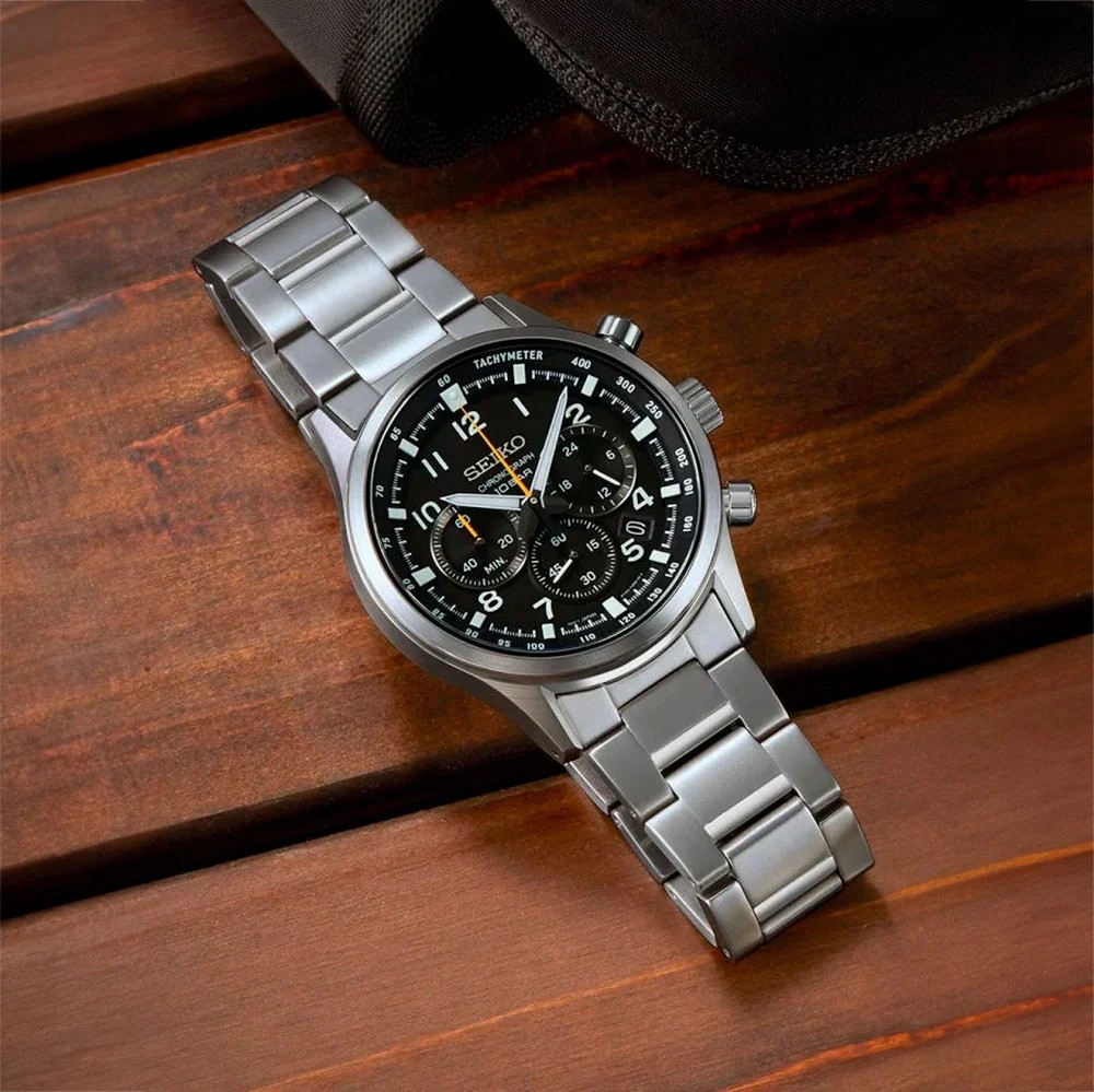 SEIKO Conceptual Series Chronograph Gray Dial 43mm Silver Stainless Steel Bracelet SSB447P1 - 