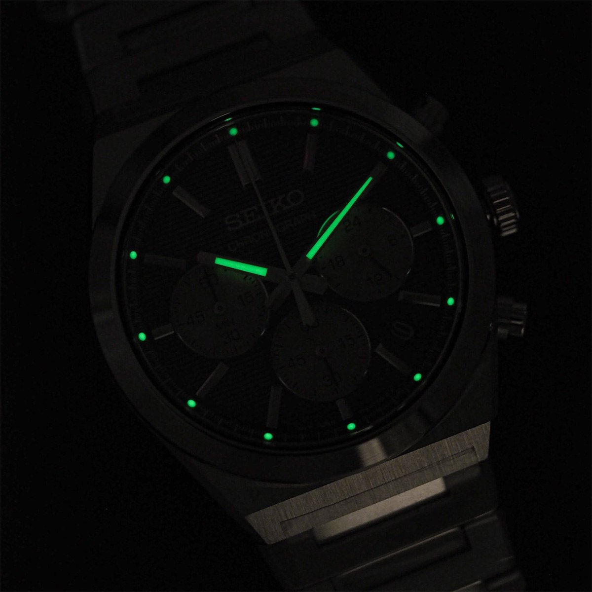 SEIKO Conceptual Series Chronograph Blue Dial 40mm Silver Stainless Steel Bracelet SSB453P1 - 4