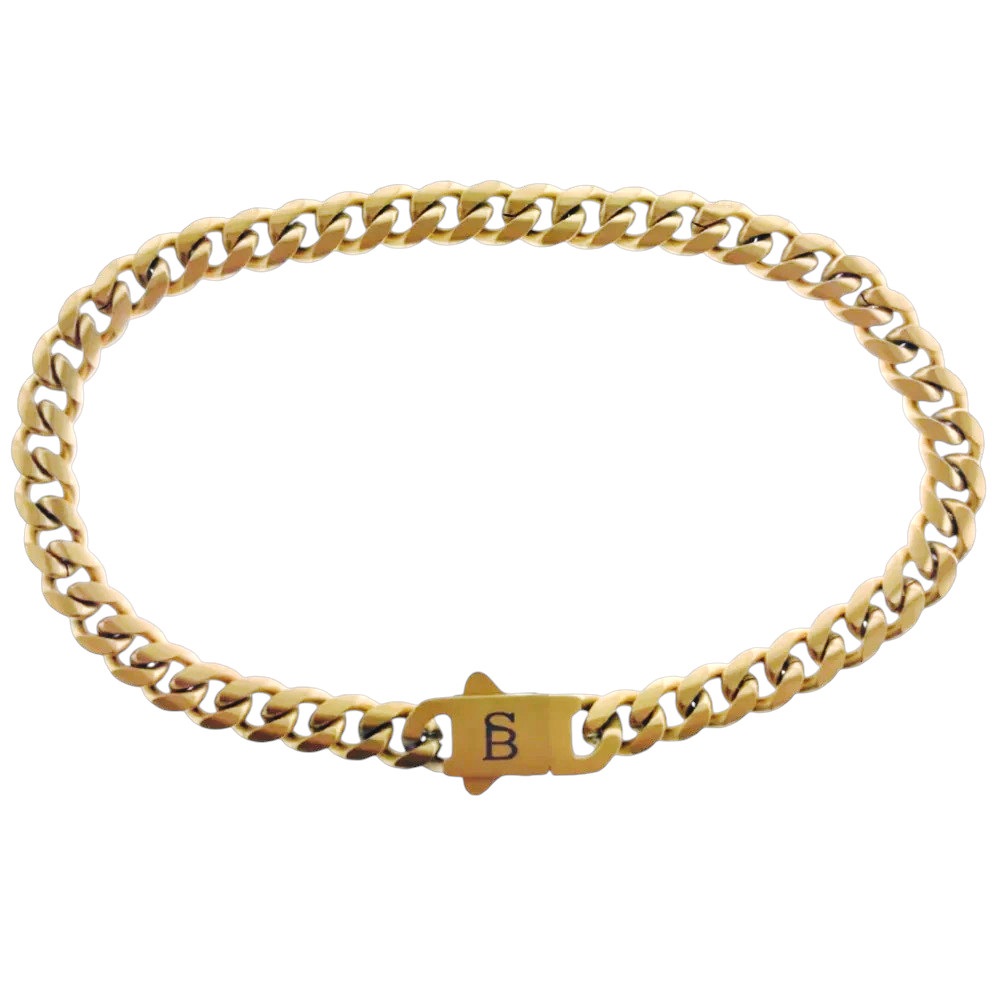 STEEL & BARNETT Svelte Stephen Men's Bracelet in Gold-Plated Stainless Steel SSTBSS001 - 