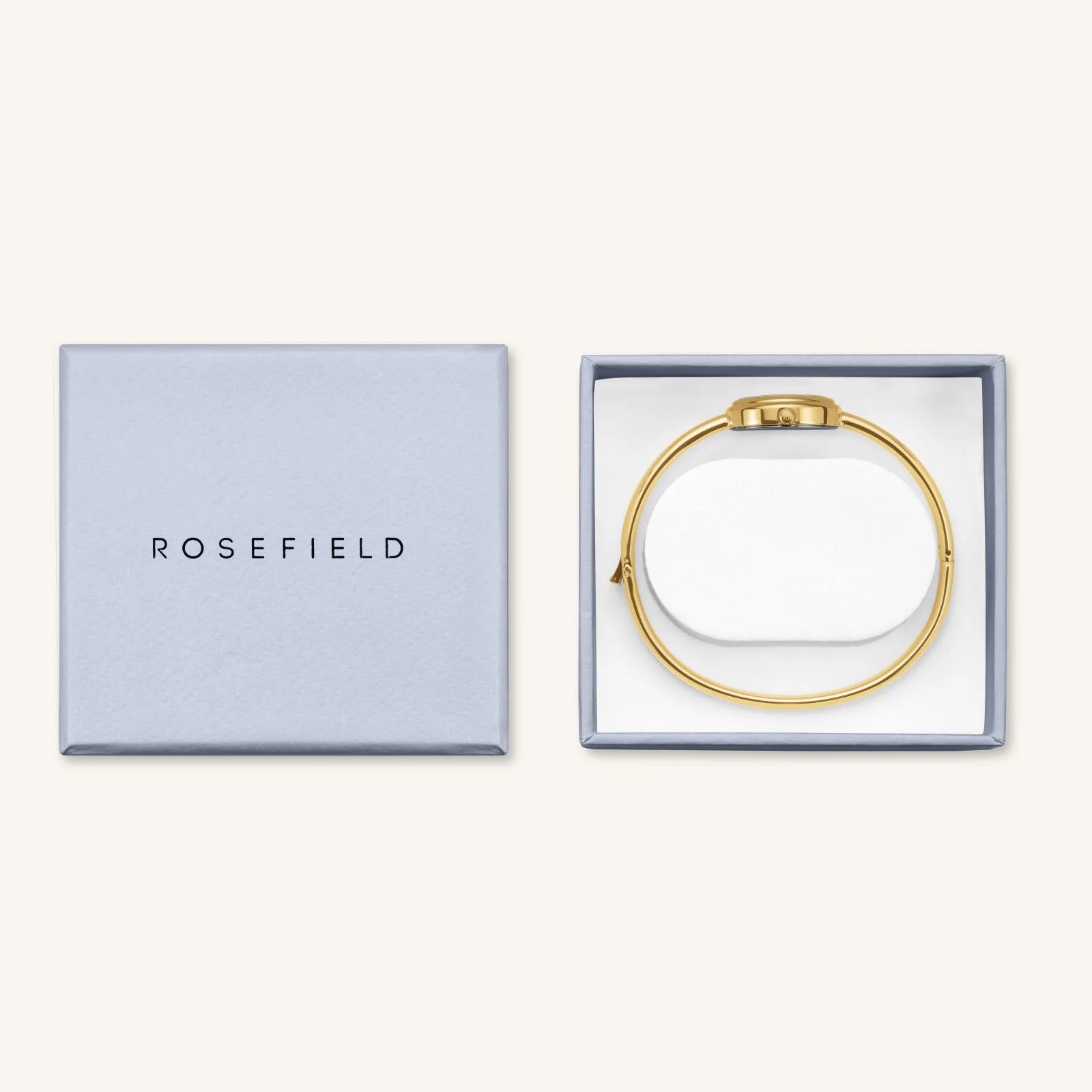 ROSEFIELD Studio Bangle X-Small Size White Pearl Dial 19.5 x 23.5mm Gold Stainless Steel Bracelet STWGSG-ST06 - 9