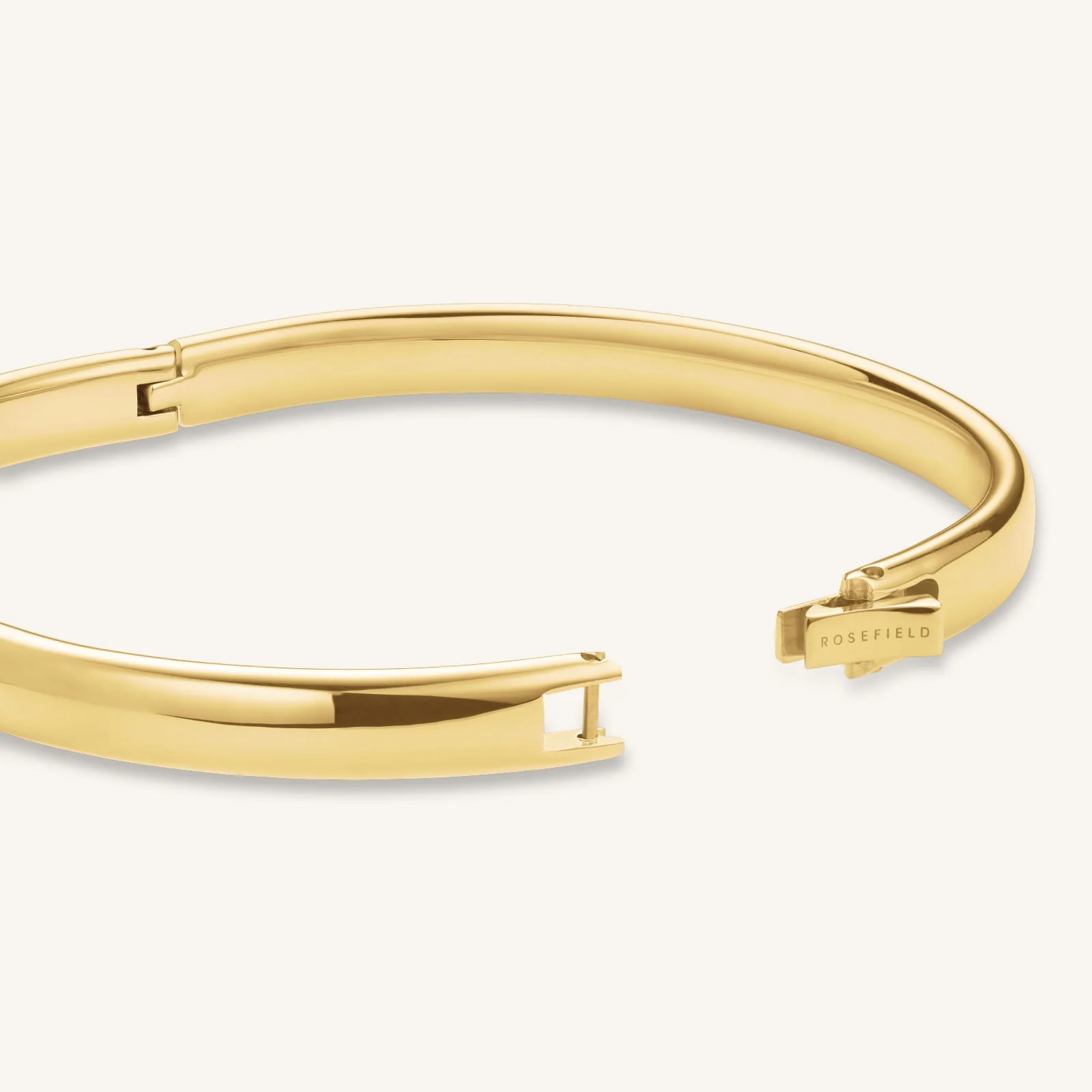 ROSEFIELD Studio Bangle X-Small Size White Pearl Dial 19.5 x 23.5mm Gold Stainless Steel Bracelet STWGSG-ST06 - 7