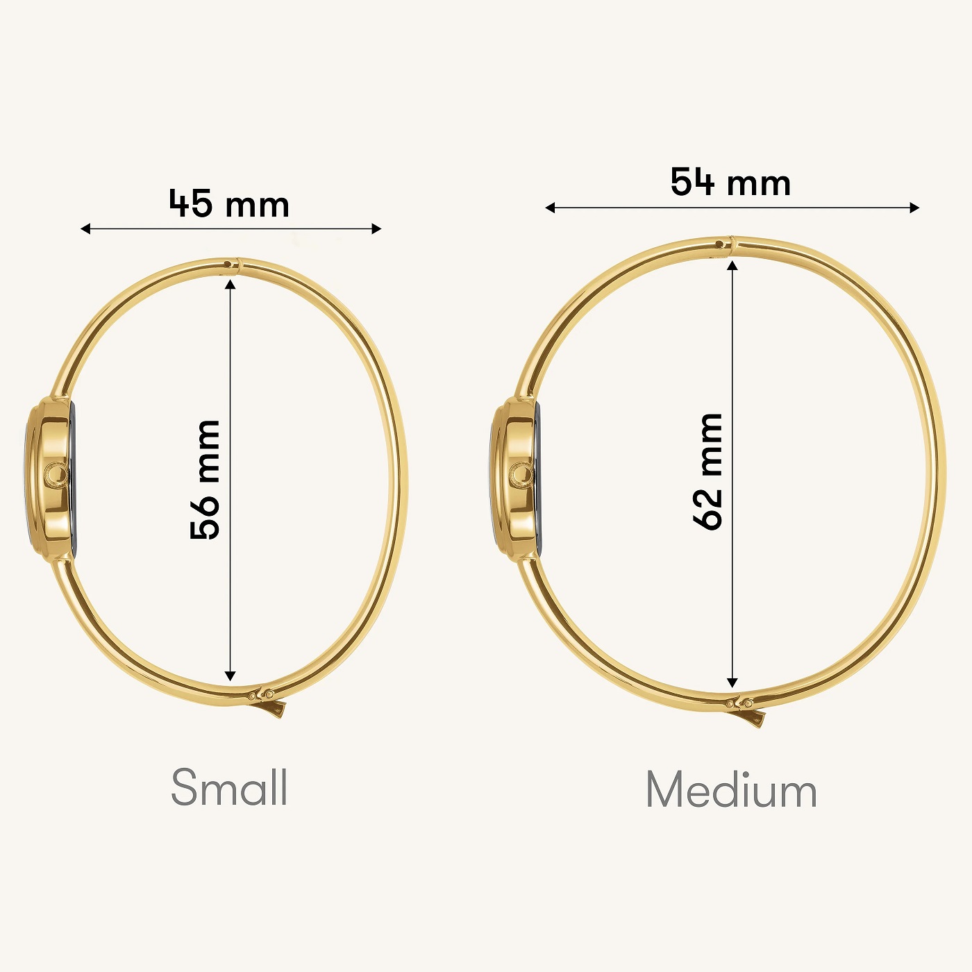 ROSEFIELD Studio Bangle X-Small Size White Pearl Dial 19.5 x 23.5mm Gold Stainless Steel Bracelet STWGSG-ST06 - 8