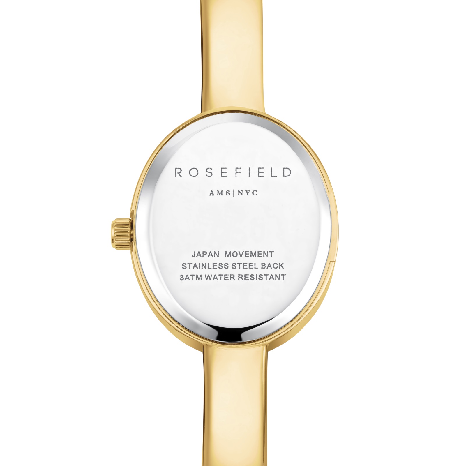ROSEFIELD Studio Bangle X-Small Size White Pearl Dial 19.5 x 23.5mm Gold Stainless Steel Bracelet STWGSG-ST06 - 5