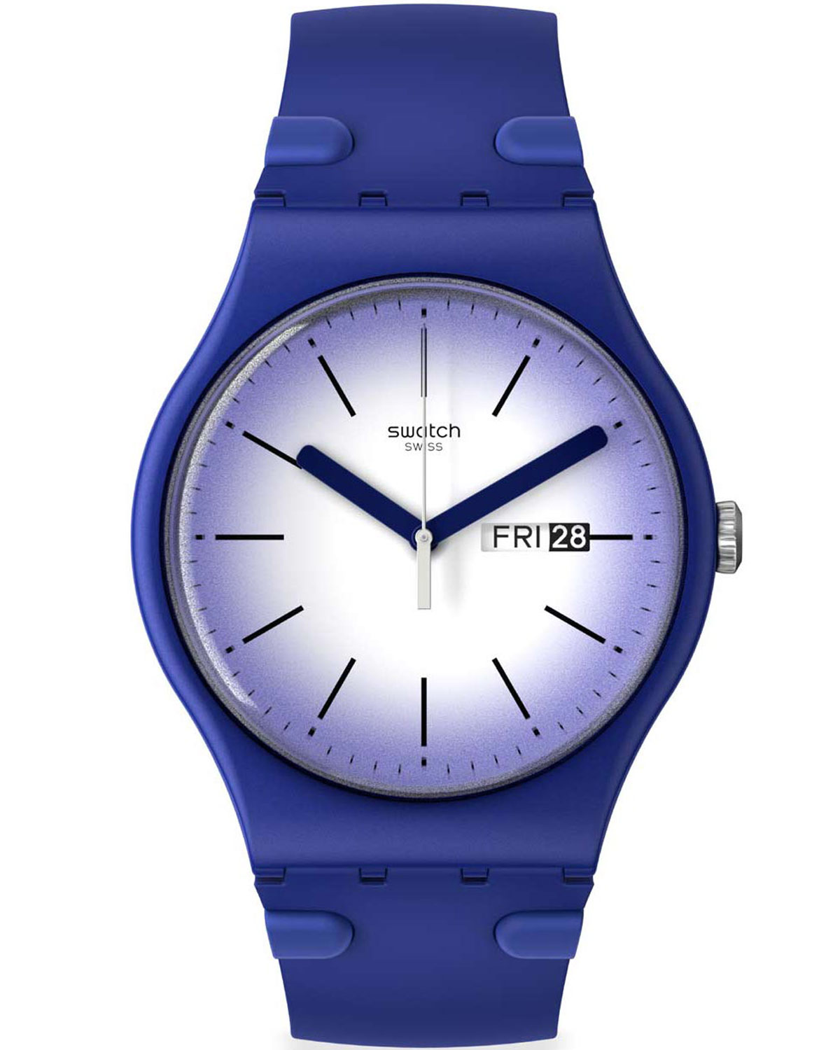 SWATCH Violet Verbena 41mm Blue Silicon Strap SUON716 - 1