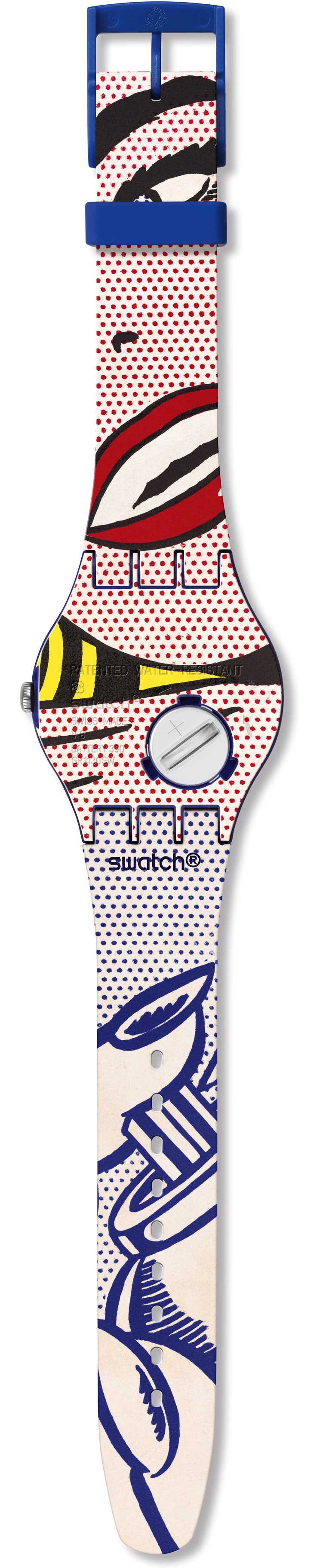 SWATCH Art Journey 2023 Girl by Roy Lichtenstein 41mm Blue Silicon Strap SUOZ352 - 5