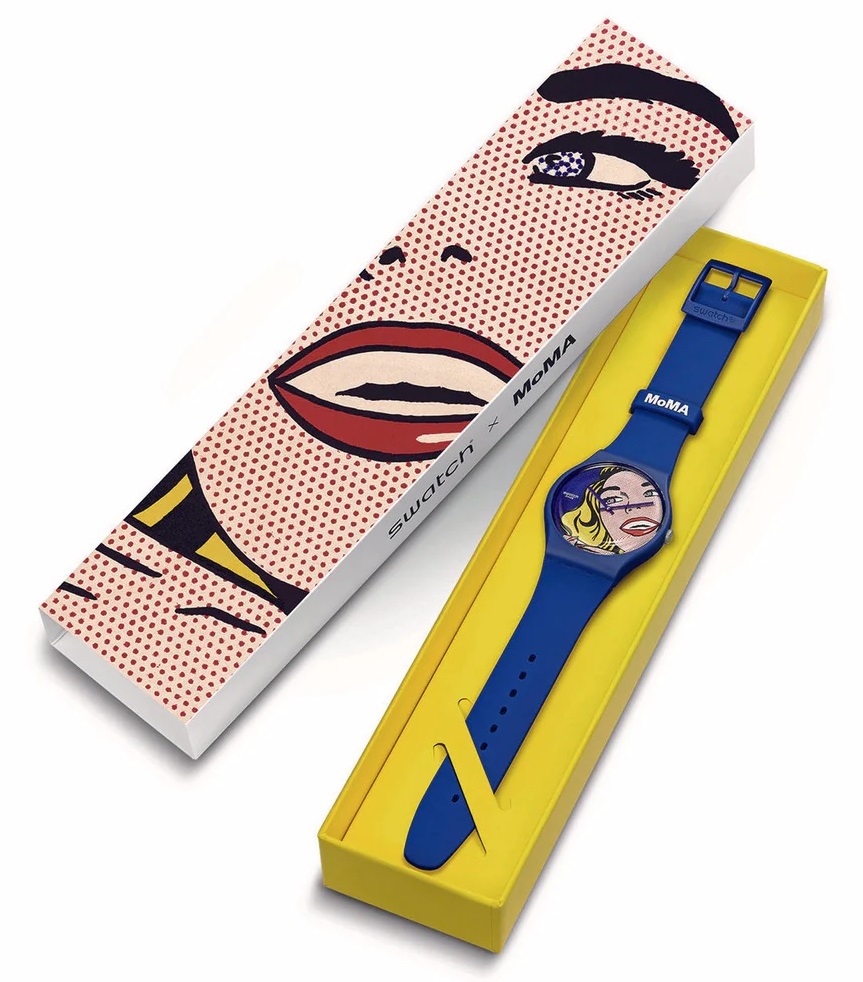SWATCH Art Journey 2023 Girl by Roy Lichtenstein 41mm Blue Silicon Strap SUOZ352 - 10