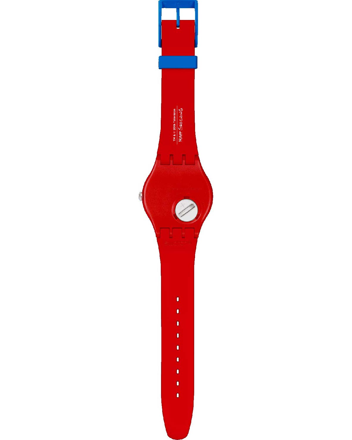 SWATCH The Simpsons Wondrous Winter Wonderland 41mm Multicolor Silicon Strap SUOZ361 - 4