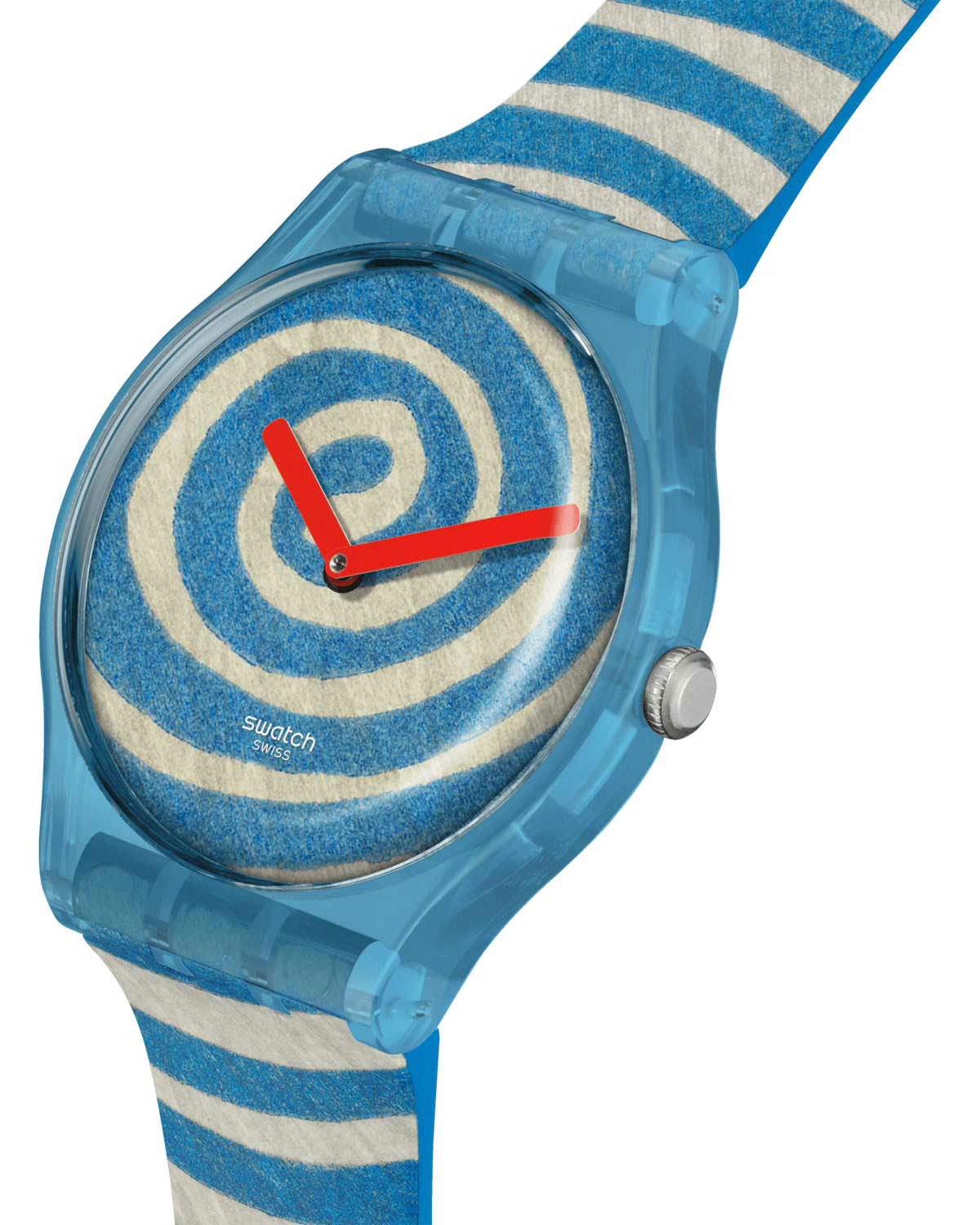 SWATCH X Tate Gallery Spirals by Louise Bourgeois 41mm Multicolor Rubber Strap SUOZ364 - 