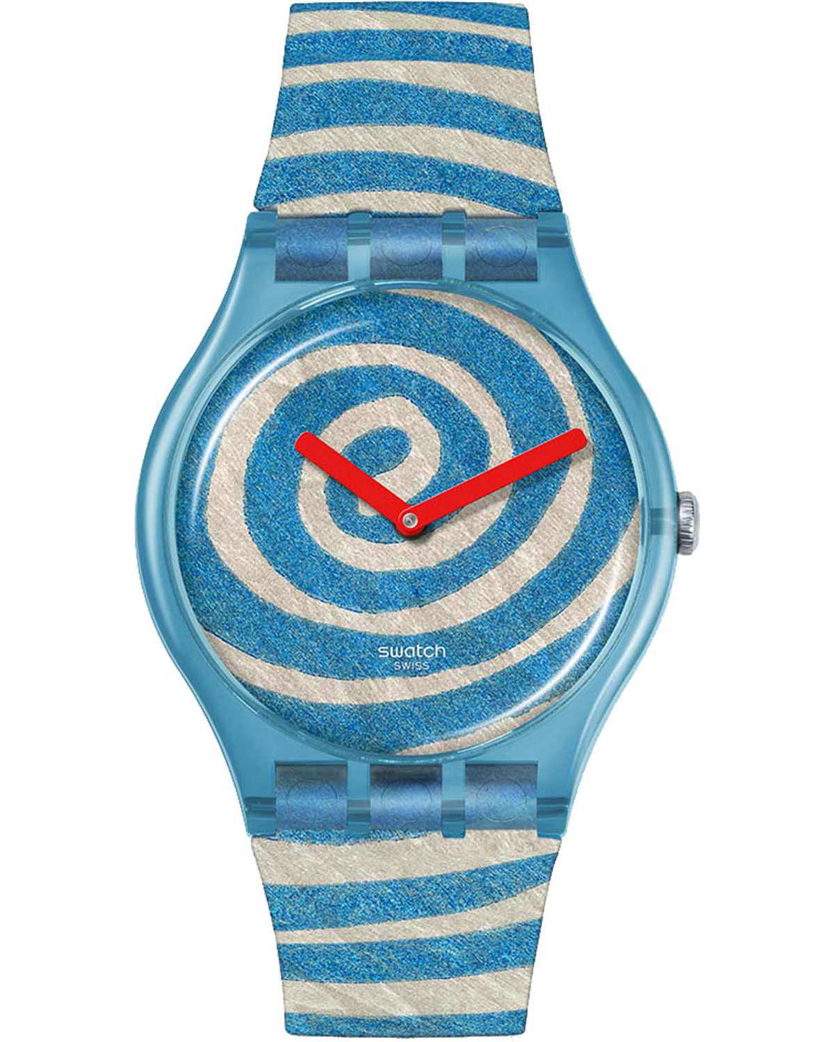 SWATCH X Tate Gallery Spirals by Louise Bourgeois 41mm Multicolor Rubber Strap SUOZ364 - 