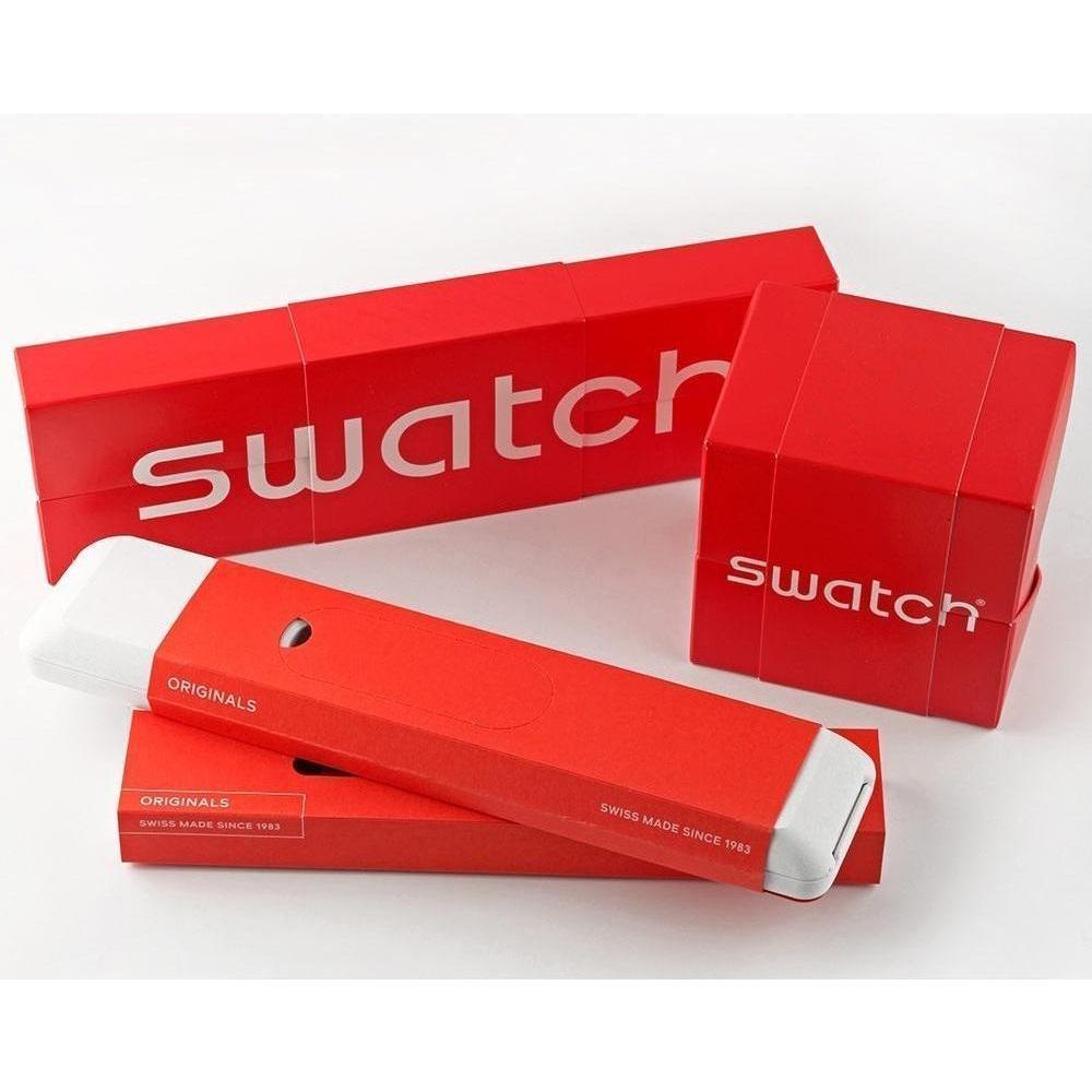 SWATCH Edgyline 34mm White Silicon Strap GW708 - 6