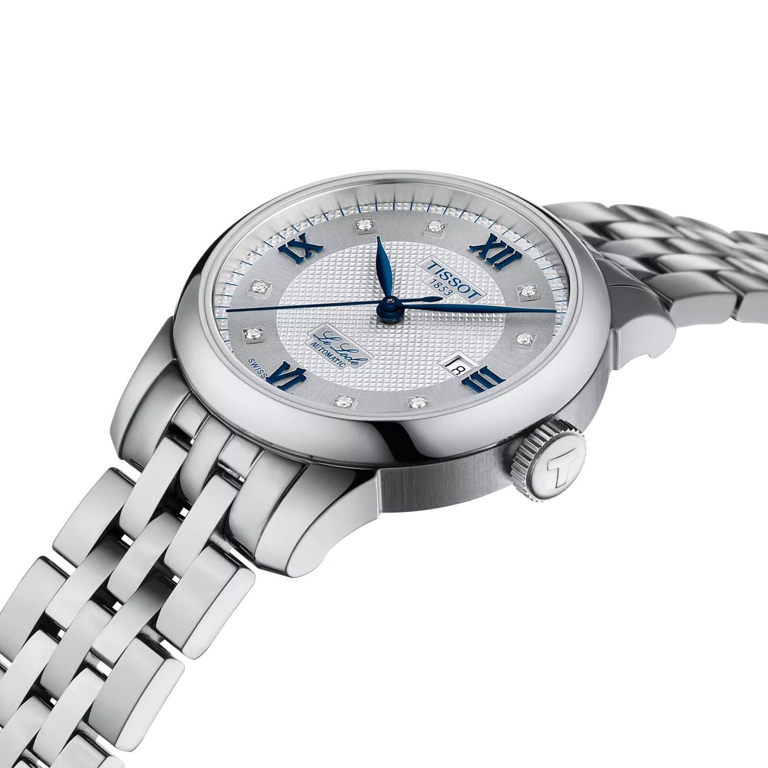 TISSOT Le Locle Automatic Lady's 20th Anniversary Silver Dial with Diamonds 29mm Silver Stainless Steel Bracelet T006.207.11.036.01 - 4