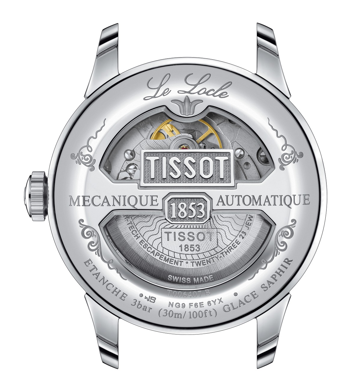 TISSOT Le Locle Powermatic 80 Blue Dial 39.3mm Silver Stainless Steel Bracelet T006.407.11.043.00 - 3