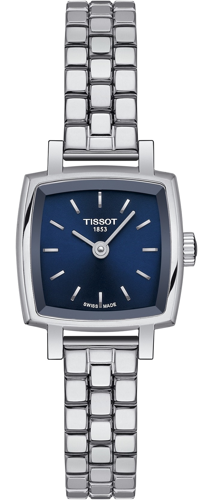 TISSOT Lovely Square Blue Dial 20mm Silver Stainless Steel Bracelet T058.109.11.041.01 - 