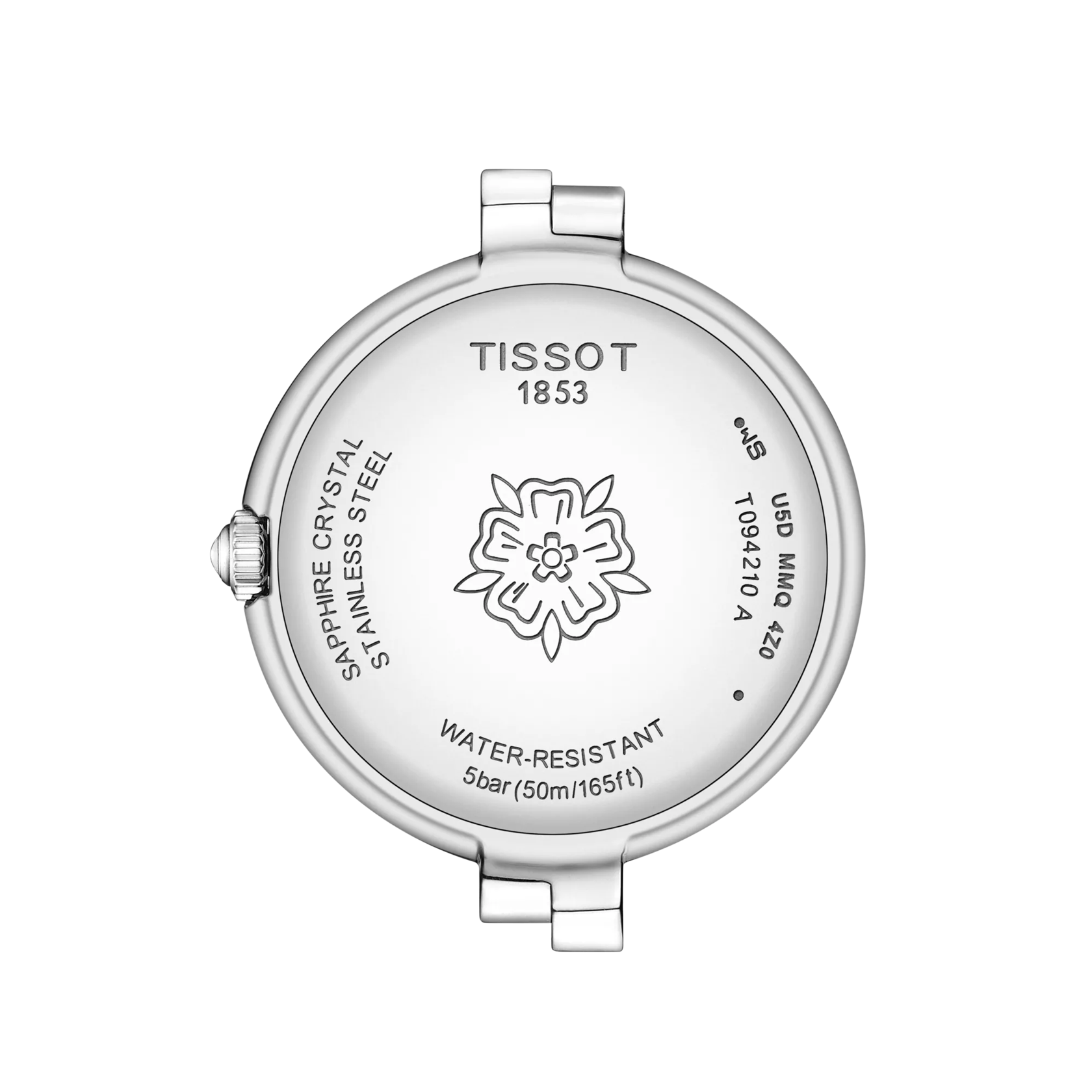 TISSOT Flamingo White Pearl Dial with Diamonds 30mm Silver Stainless Steel Bracelet T094.210.11.116.02 - 3