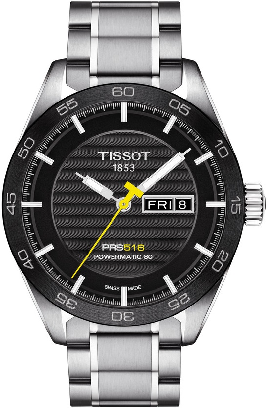 TISSOT PRS 516 Powermatic 80 Three Hands 42mm Silver Stainless Steel Bracelet T100.430.11.051.00 - 1