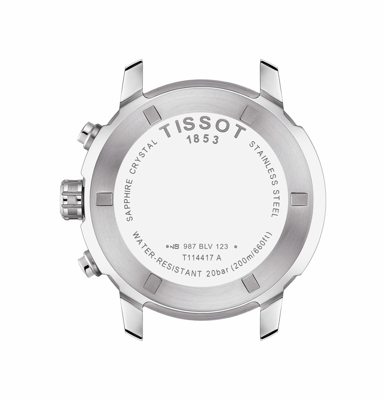 TISSOT PRC 200 Chronograph Black Dial 42mm Silver Stainless Steel Bracelet T114.417.11.057.00 - 5