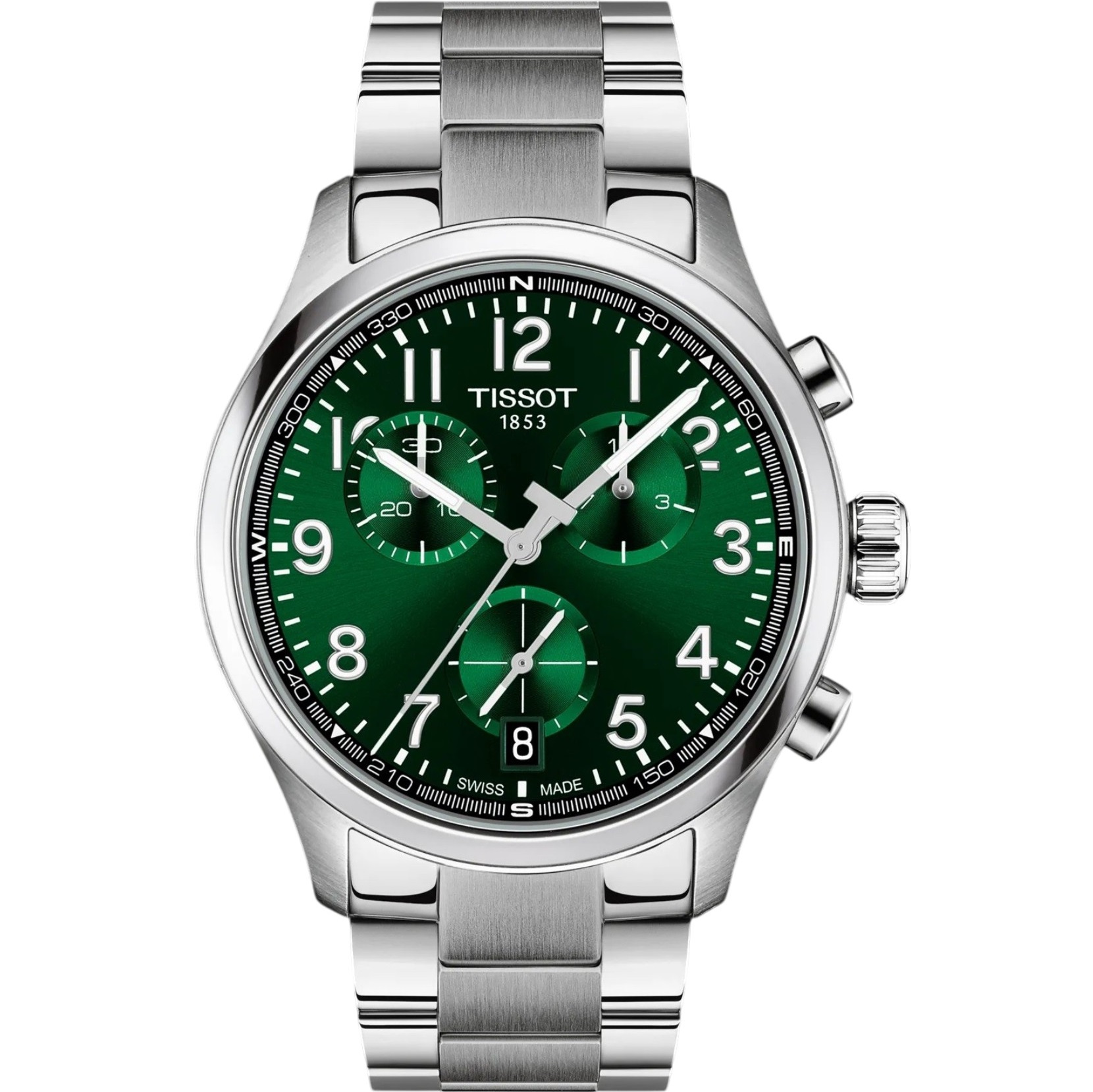 TISSOT L Classic Chronograph Green Dial 42mm Stainless Steel Bracelet T116.417.11.092.00 - 