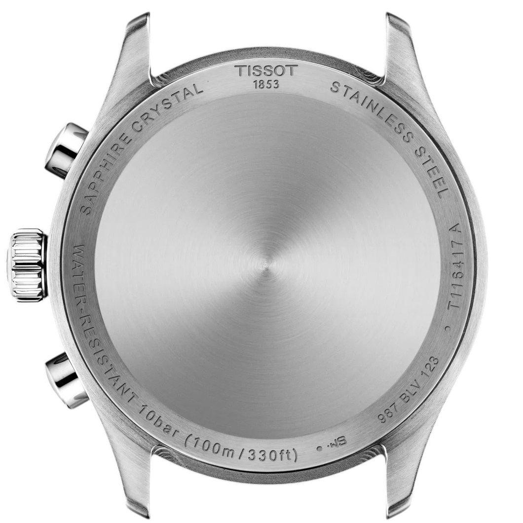 TISSOT L Vintage Chronograph Black Dial 42mm Gray Stainless Steel Brown Leather Strap T116.417.16.052.01 - 4