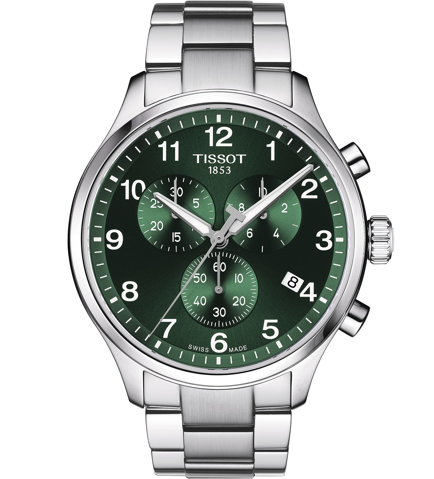 TISSOT XL Classic Chronograph Green Dial 45mm Silver Stainless Steel Bracelet T116.617.11.092.00 - 1