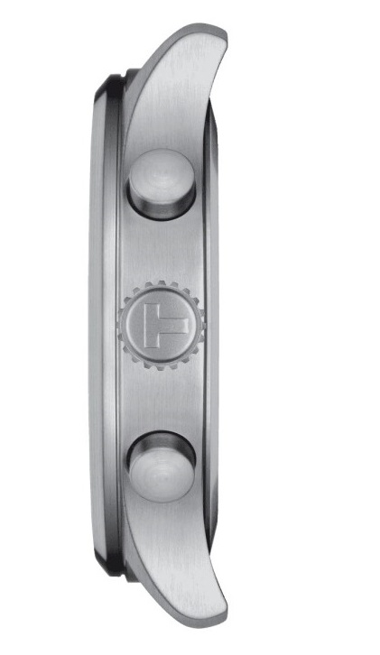 TISSOT XL Vintage Chronograph Anthracite Dial 45mm Silver Stainless Steel Black Leather Strap T116.617.16.062.00 - 