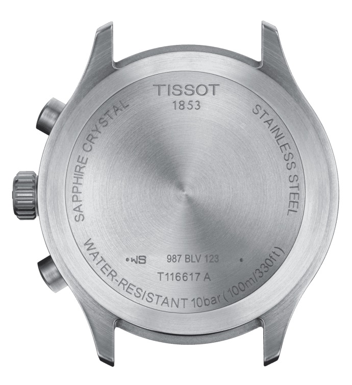 TISSOT XL Vintage Chronograph Anthracite Dial 45mm Silver Stainless Steel Black Leather Strap T116.617.16.062.00 - 3
