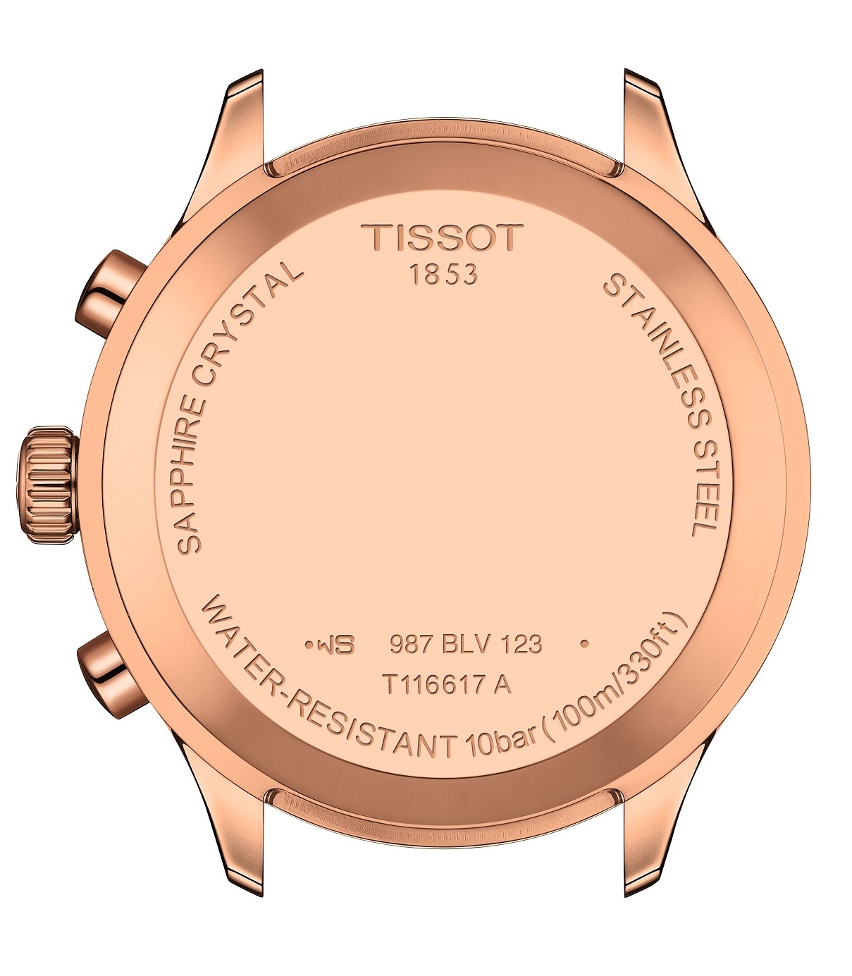 TISSOT XL Classic Chronograph Blue Dial 45mm Rose Gold Stainless Steel Blue Leather Strap T116.617.36.042.00 - 3