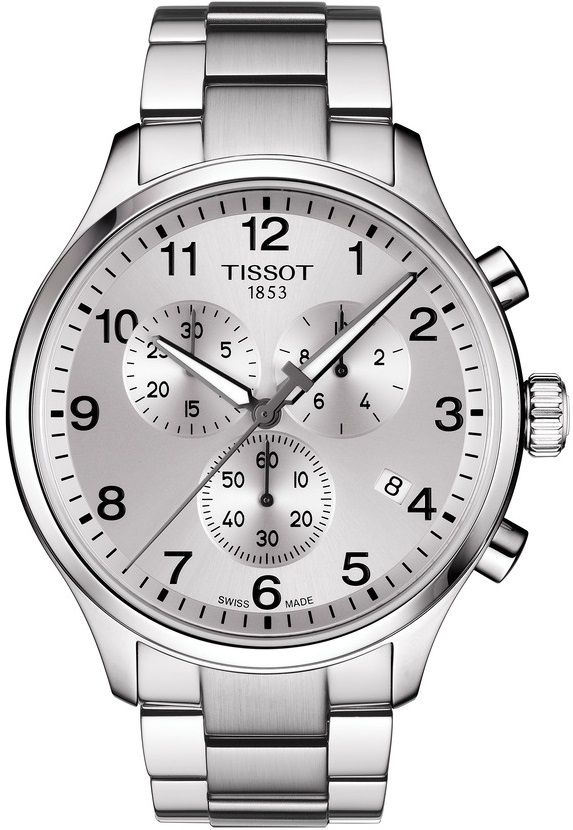 TISSOT XL Classic Chronograph 45mm Silver Stainless Steel Bracelet T116.617.11.037.00 - 