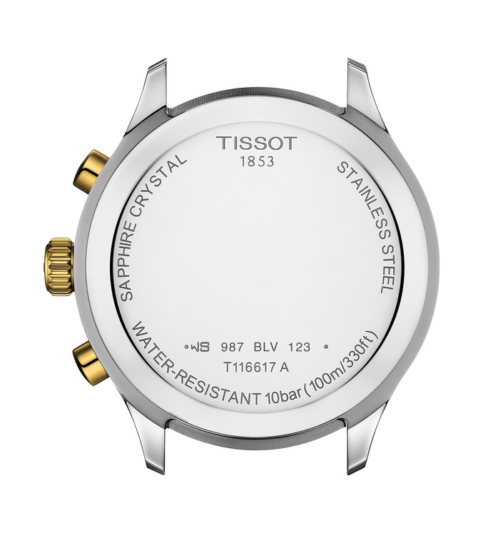 TISSOT XL Classic Chronograph 45mm Two Tone Gold & Silver Stainless Steel Bracelet T116.617.22.091.00 - 4