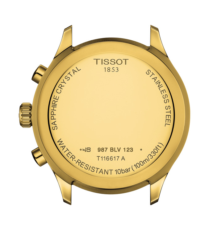 TISSOT XL Classic Chronograph Black Dial 45mm Gold Stainless Steel Bracelet T116.617.33.051.00 - 4