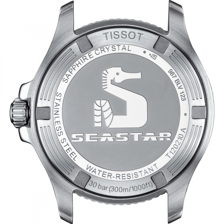 TISSOT Seastar 1000 Quartz Black Dial 36mm Silver Stainless Steel Bracelet T120.210.21.051.00 - 3
