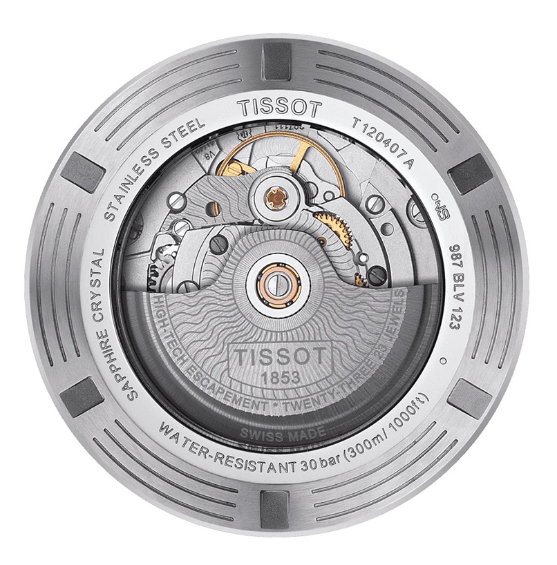 TISSOT Seastar 1000 Powermatic 80 Black Dial 43mm Silver Stainless Steel Bracelet T120.407.11.051.00 - 5