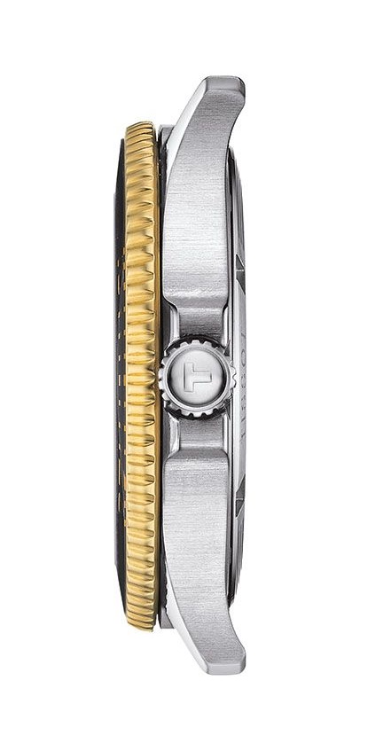 TISSOT Seastar 1000 Quartz Black Dial 40mm Two Tone Gold Stainless Steel Bracelet T120.410.22.051.00 - 