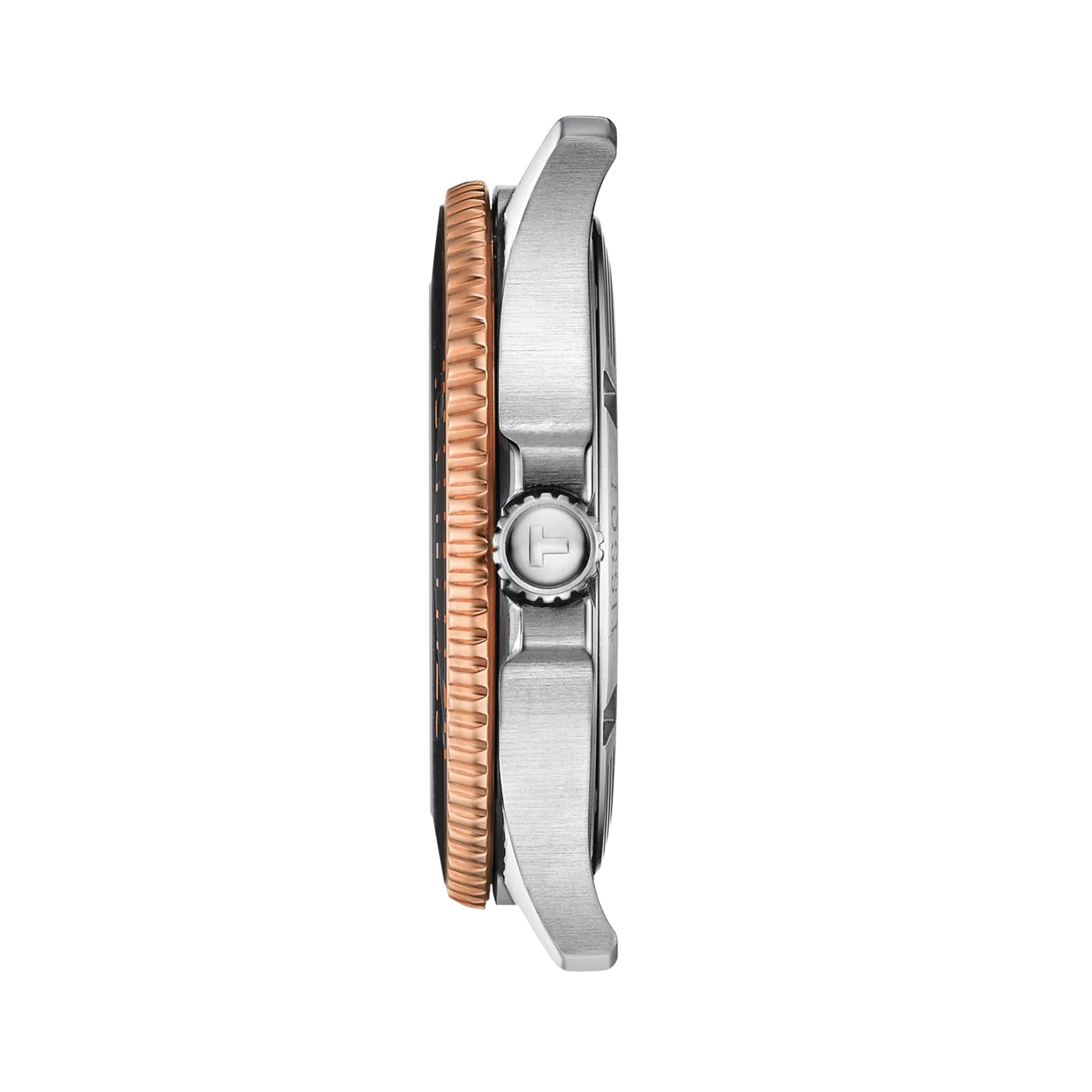 TISSOT Seastar 1000 Quartz Black Dial 40mm Two Tone Rose Gold Stainless Steel Bracelet T120.410.22.051.01 - 