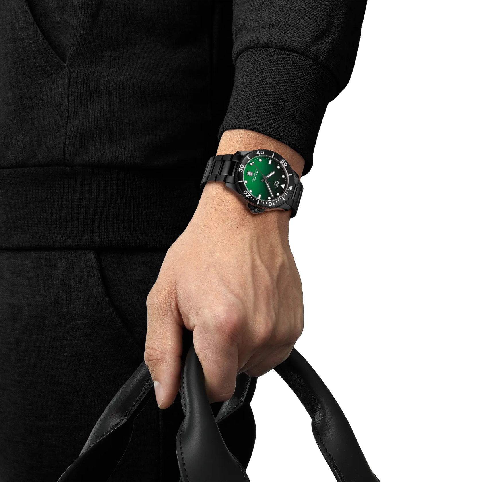 TISSOT Seastar 1000 Quartz Green Gradient Dial 40mm Black Stainless Steel Bracelet T120.410.33.091.00 - 5