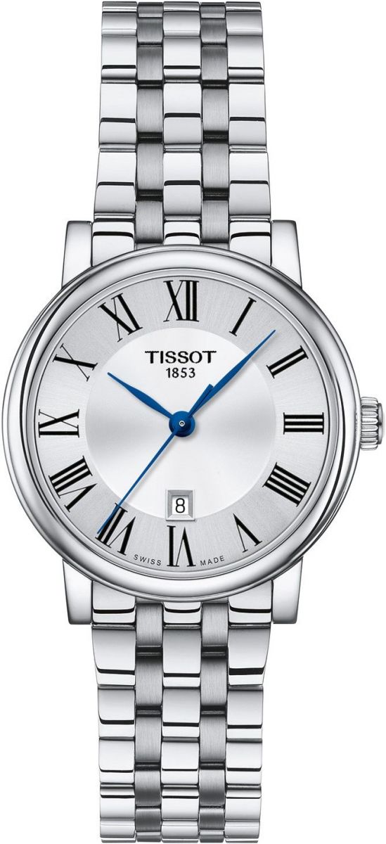 TISSOT Carson Silver Dial 30mm Silver Stainless Steel Bracelet T122.210.11.033.00 - 