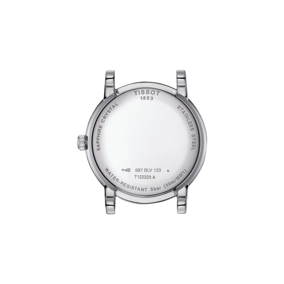 TISSOT Carson White Pearl Dial Moonface 32mm Silver Stainless Steel Bracelet T122.223.11.033.00 - 4