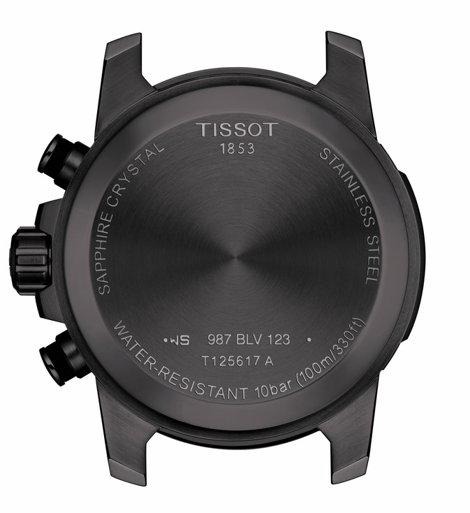 TISSOT Supersport Chronograph Black Dial 45.5mm Black Stainless Steel Brown Leather Strap T125.617.36.051.01 - 3