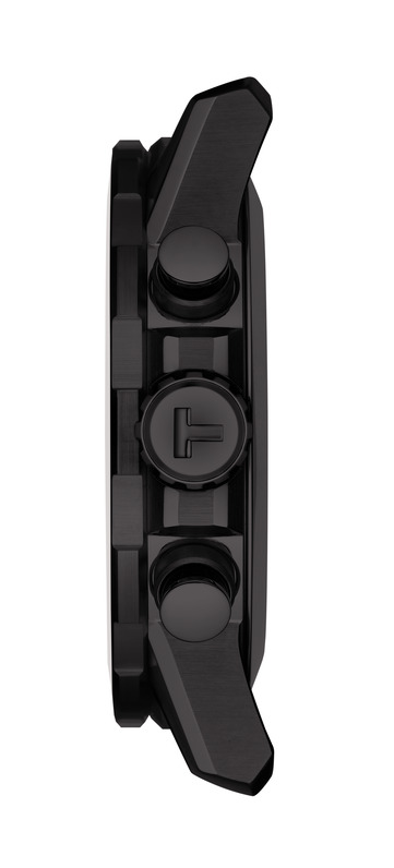 TISSOT Supersport Chronograph Black Dial 45.5mm Black Stainless Steel Brown Leather Strap T125.617.36.051.01 - 