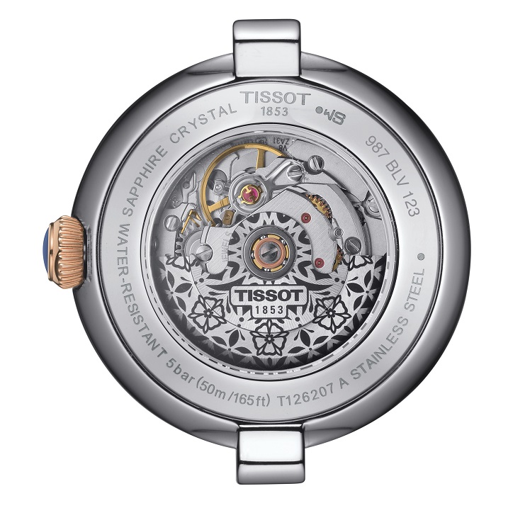 TISSOT Bellissima Automatic Silver Dial 29mm Two Tone Rose Gold Stainless Steel Bracelet T126.207.22.013.00 - 4