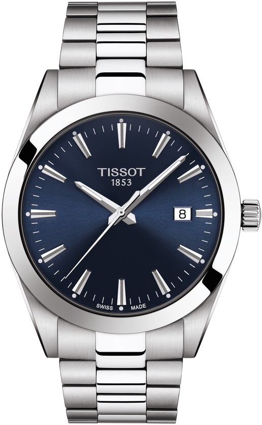 TISSOT Gentleman Blue Dial 40mm Silver Stainless Steel Bracelet T127.410.11.041.00 - 
